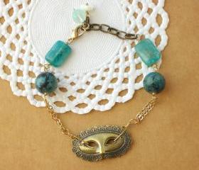 'Colombina' Masquerade mask bracelet - 'Treasures' collection - vintage style