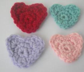 Made To Order Valentines Day Hearts Appliques Set of 2