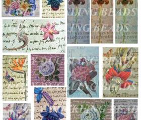 Flowerama- Digital Collage Sheet- Clip Art Elements- Digital Scrapbooking