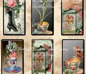 Digital Images Collage Sheet - Clip Art Elements- Digital Scrapbooking- 'Victorian Lace' Gift Tag