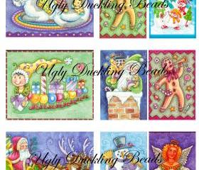 Digital Images Collage Sheet - Clip Art Elements- Digital Scrapbooking- "Christmas 1"