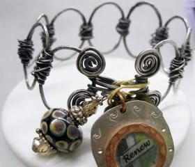 Sterling Silver Wire Bracelet- 'Ring Around the Rosey' SRA