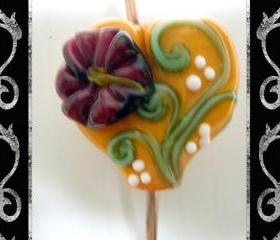 Heart Throb 2 Lampwork Focal- SRA