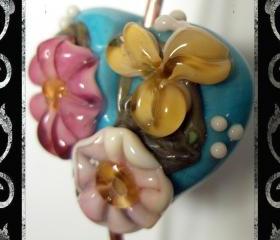 True Heart Lampwork Focal- SRA