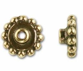 10 Pieces - Tierracast Antique Gold Bead Aligners- Bead Findings, Supplies- -Pewter, Lead-free