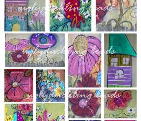 Digital Collage Sheet - Original Art Work- Clip Art Elements- Digital Scrapbooking---I Am Not Your Expectations