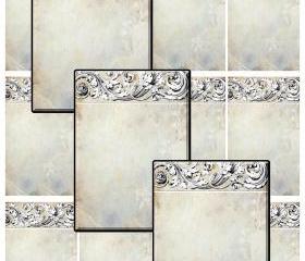 Digital Collage Sheet - Clip Art Elements- Digital Scrapbooking-" Ornamentaea Taupe- Plain" Earring Cards