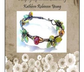Bracelet Tutorial - Wire Wrapped bracelet- 'Wired Beads and Leaves' SRA