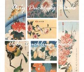Digital Images Collage Sheet - Clip Art Elements- Digital Scrapbooking- 'Perched Birds'