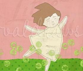 Dancing girl art print Dance 8 x 10 print