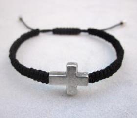 Sideways cross macrame friendship bracelet MADE TO ORDER in your desired color