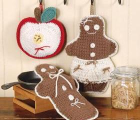 Crocheted - Gingerbread Man Scented Hot Pad