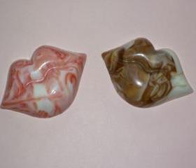 Marbled Chocolate Lips Order of 6 Valentine's Day Romance Treat