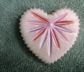 Soap - White Heart with Starburst Soap - your choice of scent