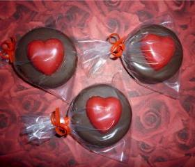 Heart Topped Milk Chocolate Covered Oreos Order of 12 