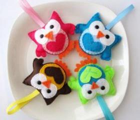 Valentine 4 Owl Plush set A149