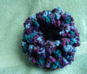 Blue and Purple Multi Colored Hair Scrunchie