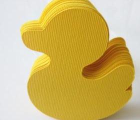 48 Canary Yellow Ducks (2.2 inches) Textured Cardstock die cut A25