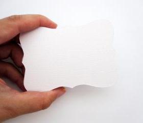 24 Wedding Bracket cards in White Cardstock (3.5 x 2.5 inches) die cuts A15