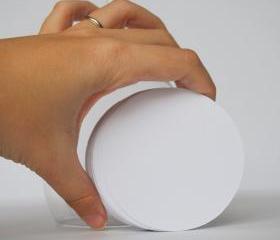 24 white circle (3.0 inches) in white paper Textured Cardstock A32