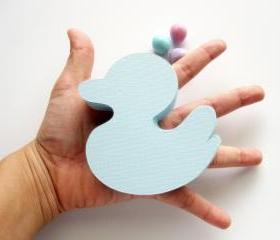 27 Baby Blue Ducks (3.5 inches) Textured Cardstock die cut A132
