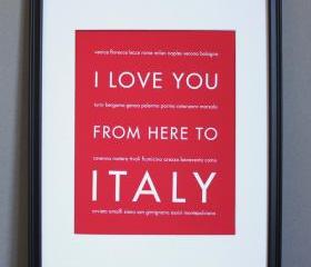 Italy art print, 8x10