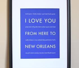 New Orleans art print, 8x10
