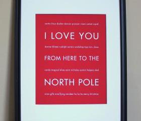 North Pole art print, 8x10
