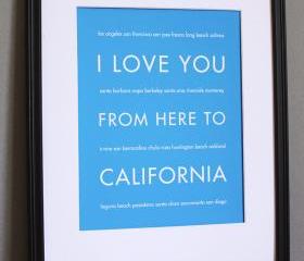 California art print, 8x10
