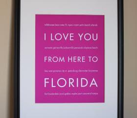Florida art print, 8x10