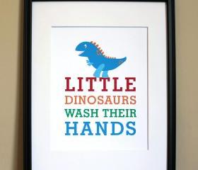 Little Dinosaurs Wash Their Hands, 8x10