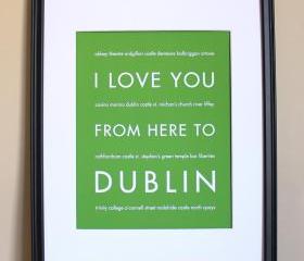 Dublin art print, 8x10