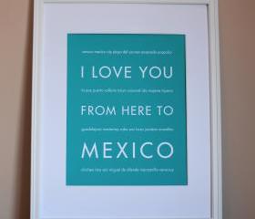 Mexico art print, 8x10