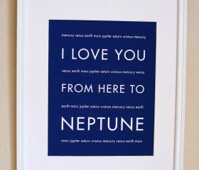 Neptune art print, 8x10