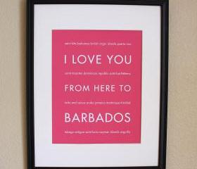 Barbados Art Print, 8x10
