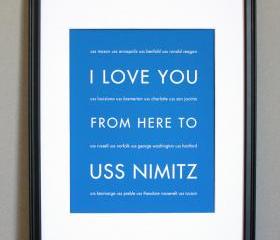 USS Nimitz art print, US Navy, 8x10