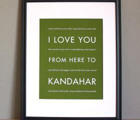 Kandahar art print, US Army, 8x10