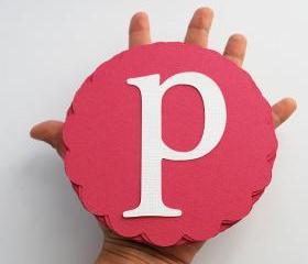 White Happy Birthday Die cut Letters for Banner (3.5 inches tall) Textured Cardstock, scallop not included A113