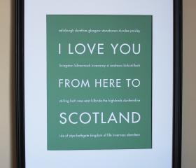 Scotland art print, 8x10
