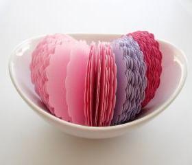 27 scalloped circles Die Cuts (3.0 inches) in Hot Pink, Pink and Purple Cardstock A11
