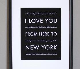 New York art print, 8x10