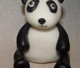 Fondant Panda Cake Topper (set of 2)