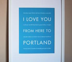 Portland art print, 8x10