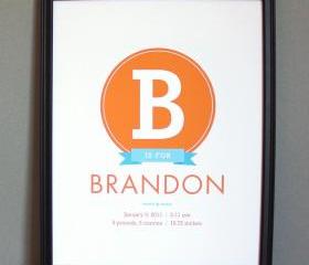 Baby Birth Art Print, 11x14