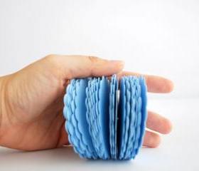 50 scalloped die cut circles (2.0 inches) in Pastel baby Blue Textured Cardstock Die Cut A57