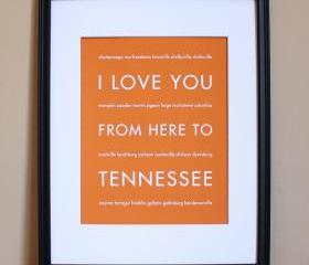 Tennessee Art Print, 8x10