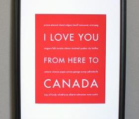 Canada Art Print, 8x10