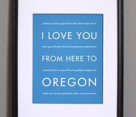 Oregon Art Print, 8x10