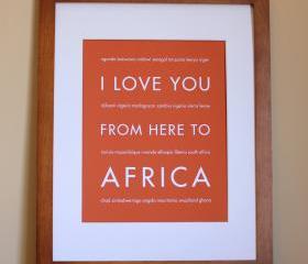 Africa Art Print, 8x10