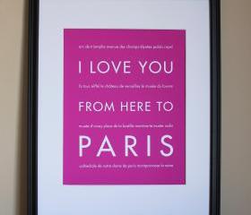Paris Art Print, 8x10 